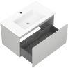 Mexen Orio meuble de salle de bains 80 cm avec lavabo Otis, 1 tiroir, gris mat/blanc mat - 91A10-08047-1-BF62-W18M01