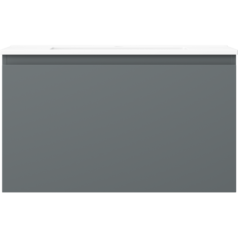 Mexen Orio armario de baño de 80 cm con lavabo Otis, 1 cajón, grafito mate/blanco mate - 91A10-08047-1-BF66-W18M01