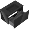 Mexen Orio mueble de baño de 80 cm con lavabo Otis, 1 cajón, negro brillo/negro mate - 91A10-08047-1-BF70-W18M71
