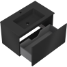 Mexen Orio Badezimmerschrank 80 cm mit Waschbecken Otis, 1 Schublade, Schwarz matt - 91A10-08047-1-BF71-W18M71