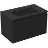 Mexen Orio Badezimmerschrank 80 cm mit Waschbecken Otis, 1 Schublade, Schwarz matt - 91A10-08047-1-BF71-W18M71