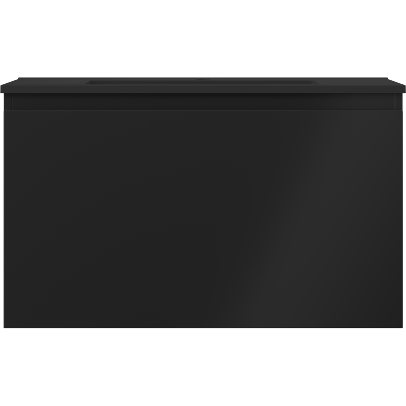 Mexen Orio mueble de baño 80 cm con lavabo Otis, 1 cajón, negro mate - 91A10-08047-1-BF71-W18M71