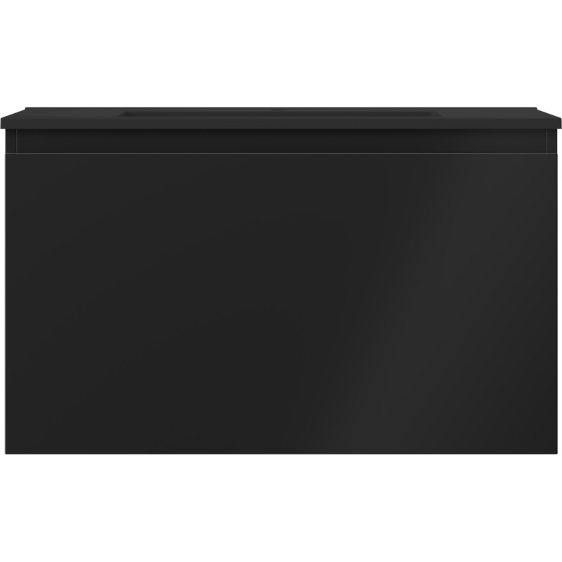 Mexen Orio szafka łazienkowa 80 cm z umywalką Otis, 1 szuflada, czarna mat - 91A10-08047-1-BF71-W18M71