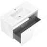 Mexen Orio meuble de salle de bains 90 cm avec lavabo Otis, 1 tiroir, blanc brillant - 91A10-09047-1-BF00-W18M00