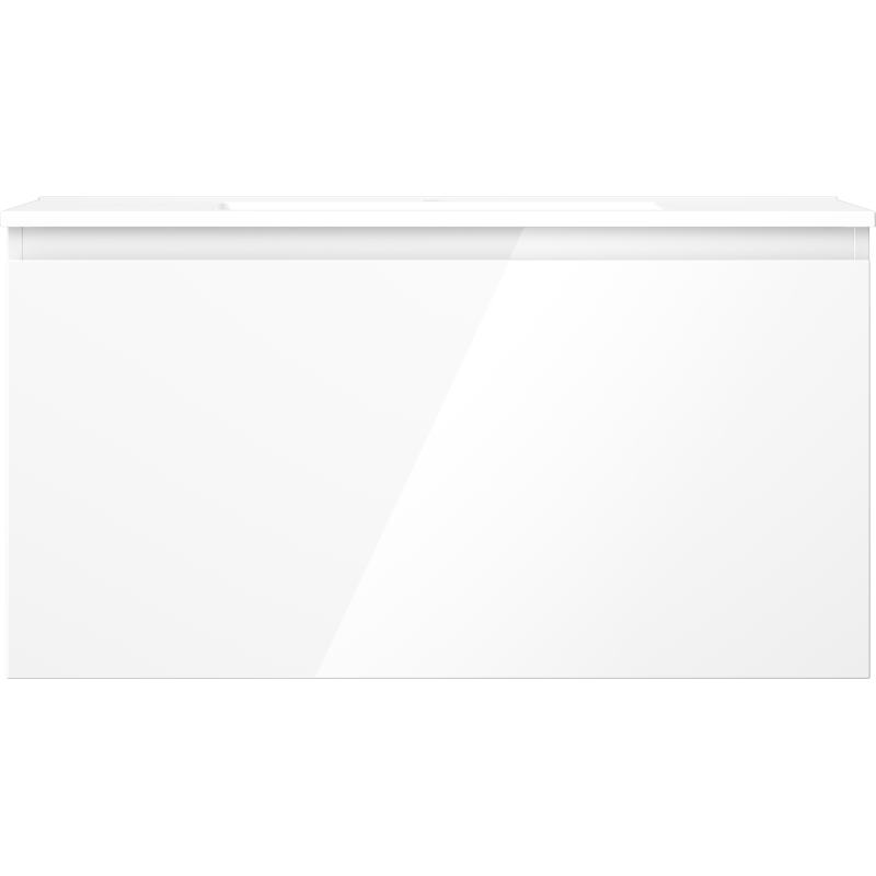 Mexen Orio meuble de salle de bains 90 cm avec lavabo Otis, 1 tiroir, blanc brillant - 91A10-09047-1-BF00-W18M00