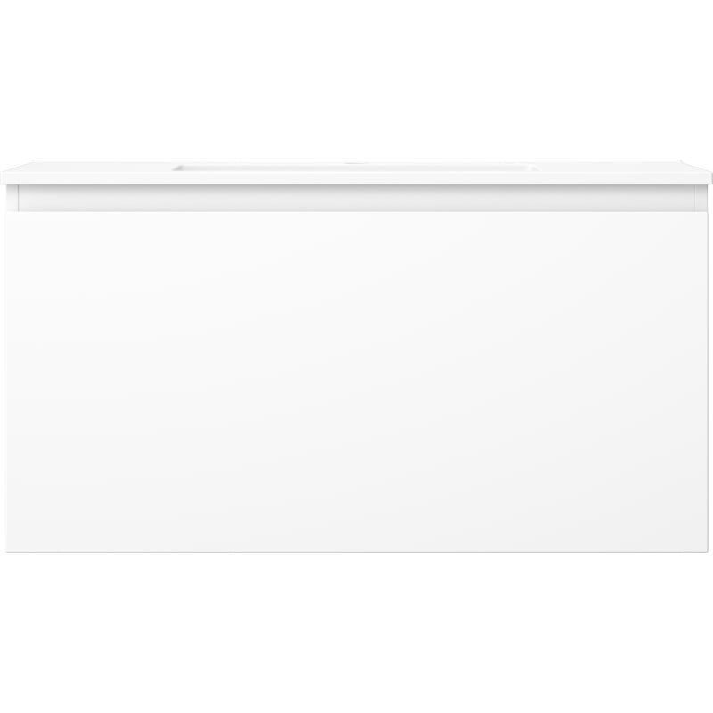 Mexen Orio bathroom cabinet 90 cm with Otis sink, 1 drawer, white matte - 91A10-09047-1-BF01-W18M01