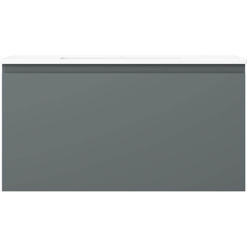 Mexen Orio kylpyhuonekaappi 90 cm pesualtaalla Otis, 1 laatikko, grafiitinmusta matta/valkoinen matta