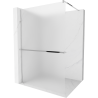 Mexen Kioto+ paroi de douche avec étagère Walk-in 80 x 200 cm, givre, chromé - 800-080-121-01-30