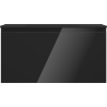 Mexen Orio Badezimmerschrank 90 cm mit Waschbecken Otis, 1 Schublade, schwarz glänzend/schwarz matt - 91A10-09047-1-BF70-W18M71
