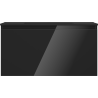 Mexen Orio bathroom cabinet 90 cm with Otis sink, 1 drawer, black gloss/matte black - 91A10-09047-1-BF70-W18M71