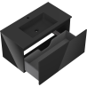 Mexen Orio mueble de baño 90 cm con lavabo Otis, 1 cajón, negro brillo/negro mate - 91A10-09047-1-BF70-W18M71