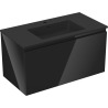 Mexen Orio bathroom cabinet 90 cm with Otis sink, 1 drawer, black gloss/matte black - 91A10-09047-1-BF70-W18M71