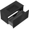 Mexen Orio Badezimmerschrank 90 cm mit Waschbecken Otis, 1 Schublade, schwarz matt - 91A10-09047-1-BF71-W18M71