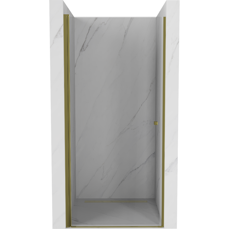 Mexen Pretoria drzwi prysznicowe uchylne 70 cm, transparent, złote - 852-070-000-50-00