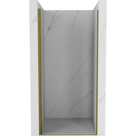 Mexen Pretoria drzwi prysznicowe uchylne 70 cm, transparent, złote - 852-070-000-50-00