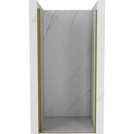 Mexen Pretoria puerta de ducha abatible 70 cm, transparente, dorada - 852-070-000-50-00