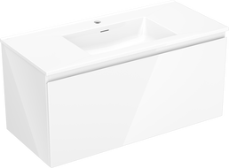 Mexen Orio mobile da bagno 100 cm con lavabo Otis, 1 cassetto, bianco lucido - 91A10-10047-1-BF00-W18M00