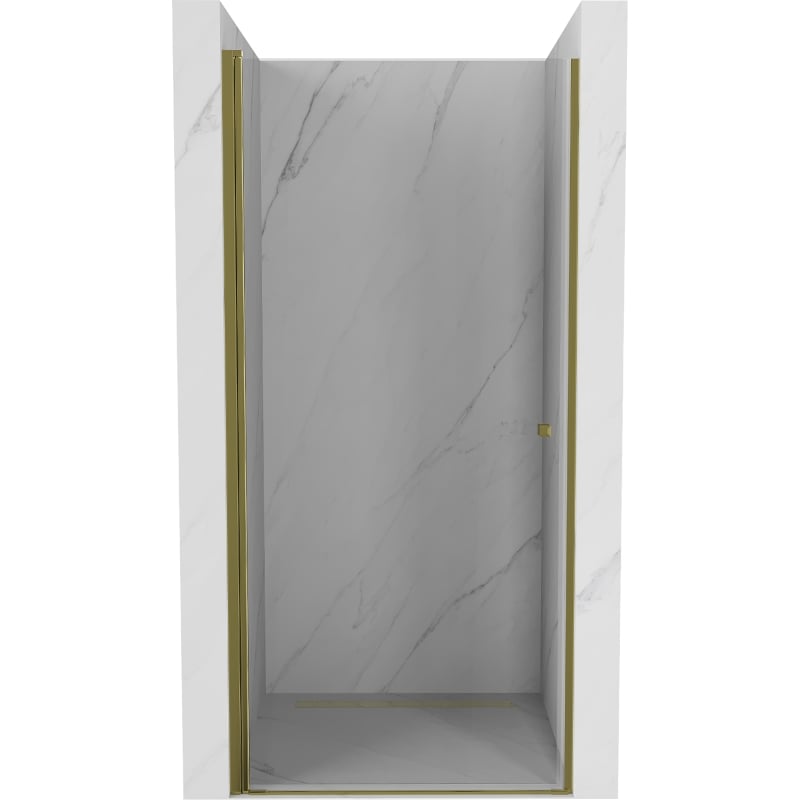 Mexen Pretoria zakretna tuš vrata 80 cm, prozirna, zlatna - 852-080-000-50-00