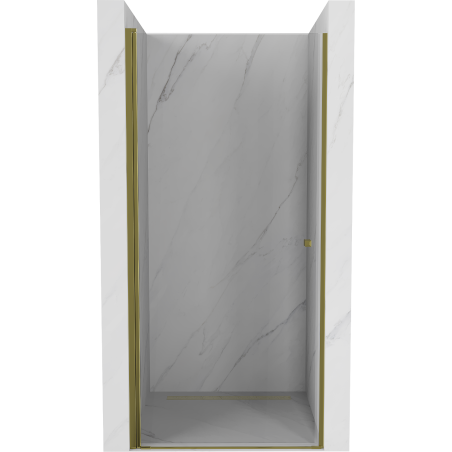 Mexen Pretoria drzwi prysznicowe uchylne 80 cm, transparent, złote - 852-080-000-50-00