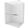 Mexen Kioto+ pannello doccia con mensola Walk-in 120 x 200 cm, brina, cromo - 800-120-121-01-30