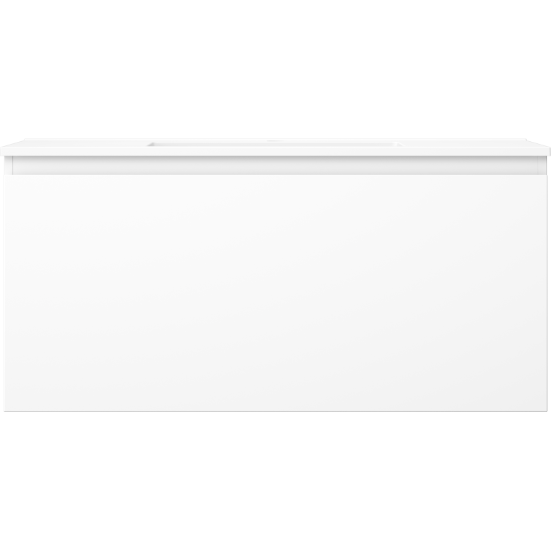 Mexen Orio gabinete de baño de 100 cm con lavabo Otis, 1 cajón, blanco mate - 91A10-10047-1-BF01-W18M01