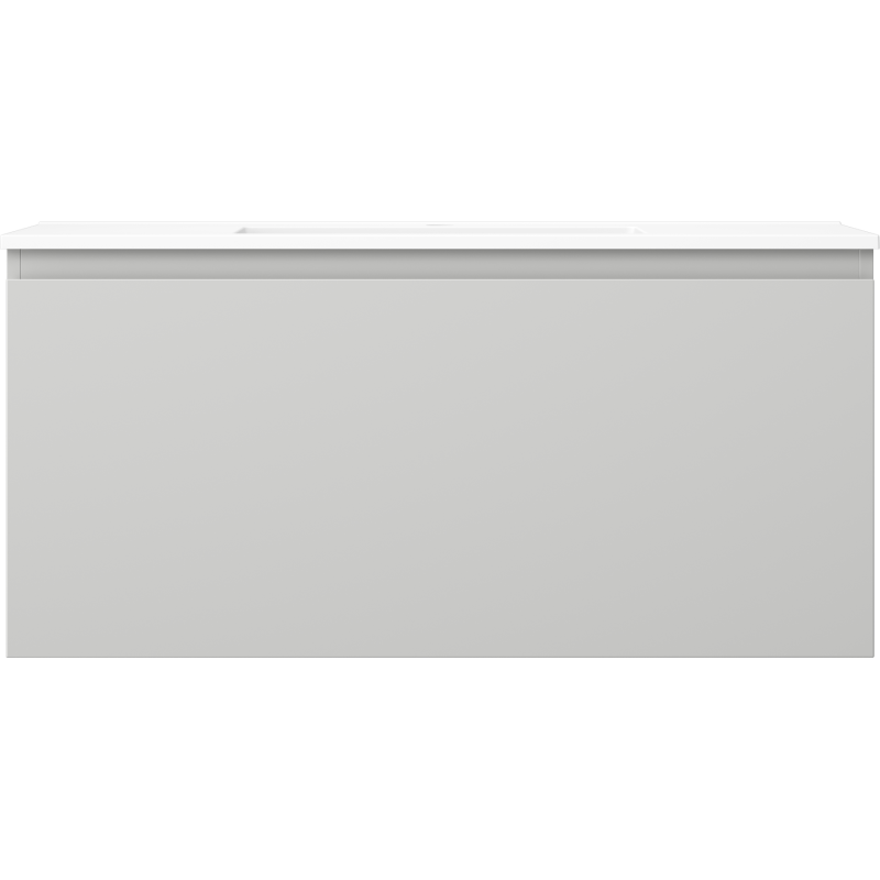 Mexen Orio meuble de salle de bain 100 cm avec lavabo Otis, 1 tiroir, gris mat/blanc mat - 91A10-10047-1-BF62-W18M01