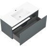 Mexen Orio armario de baño de 100 cm con lavabo Otis, 1 cajón, grafito mate/blanco mate - 91A10-10047-1-BF66-W18M01