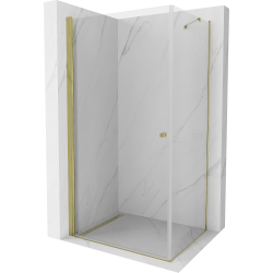 Mexen Pretoria kabina prysznicowa uchylna 70 x 100 cm, transparent, złoty - 852-070-100-50-00