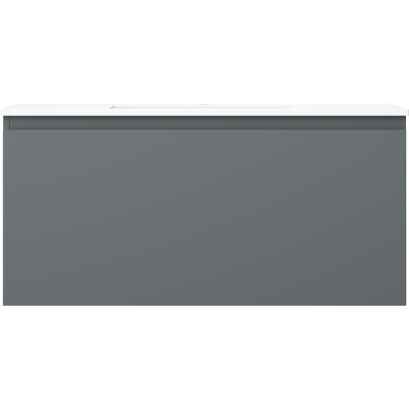 Mexen Orio badkamerkast 100 cm met wastafel Otis, 1 lade, grafiet mat/wit mat - 91A10-10047-1-BF66-W18M01