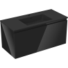 Mexen Orio 100 cm Bathroom Cabinet with Otis Sink, 1 Drawer, Black Gloss/Matt Black - 91A10-10047-1-BF70-W18M71