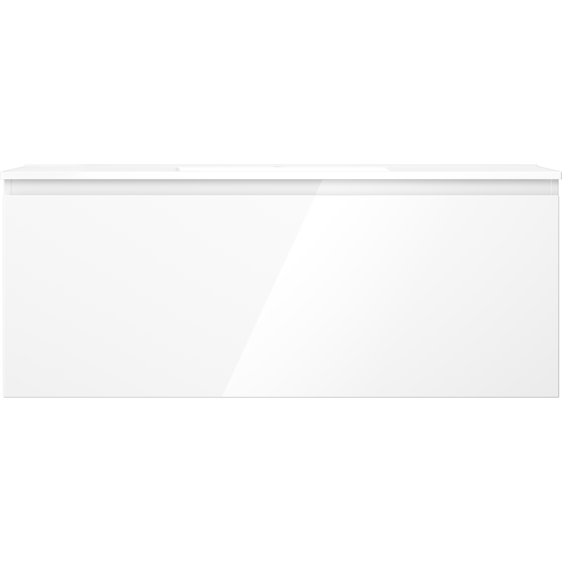 Mexen Orio ντουλάπι μπάνιου 120 cm με νιπτήρα Otis, 1 συρτάρι, λευκή γυαλιστερή