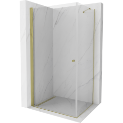 Mexen Pretoria kabina prysznicowa uchylna 70 x 90 cm, transparent, złota - 852-070-090-50-00