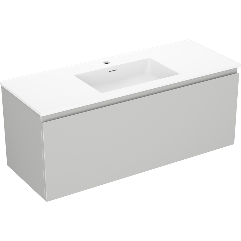Mexen Orio mobile da bagno 120 cm con lavabo Otis, 1 cassetto, grigio opaco/bianco opaco - 91A10-12047-1-BF62-W18M01