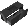 Mexen Orio 120 cm bathroom cabinet with Otis sink, 1 drawer, black gloss/black matte - 91A10-12047-1-BF70-W18M71