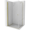 Mexen Pretoria Duschkabine, 80 x 100 cm, transparent, gold - 852-080-100-50-00