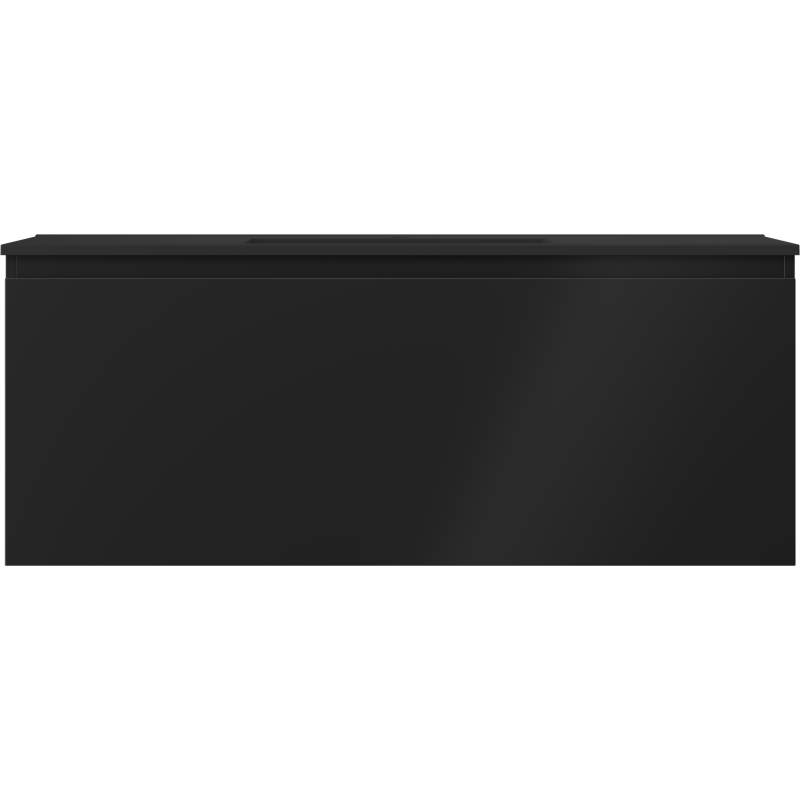 Mexen Orio armario de baño 120 cm con lavabo Otis, 1 cajón, negro mate - 91A10-12047-1-BF71-W18M71