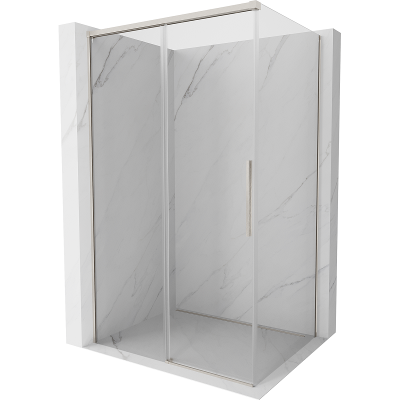 Mexen Rox douchecabine schuifdeur 160 x 120 cm, transparant, geborsteld nikkel - 8C2-160-120-97-00