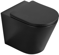 Mexen Rico stojeća WC školjka Rimless s daskom koja se polako spušta slim, duroplast, crna mat - 32724085
