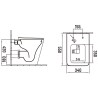 Mexen Cube WC-pott Rimless, aeglaselt sulguva Slim duroplastist prill-lauaga, valge läikiv - 32924000
