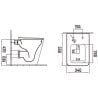 Mexen Cube WC-Schüssel stehend Rimless mit Slim-Absenkautomatik Sitz, Duroplast, weiß glänzend - 32924000