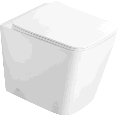 Mexen Cube miska wc stojąca Rimless z deską wolnoopadającą slim, duroplast, biała połysk - 32924000