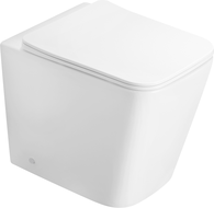 Mexen Cube WC-pott Rimless, aeglaselt sulguva Slim duroplastist prill-lauaga, valge läikiv - 32924000