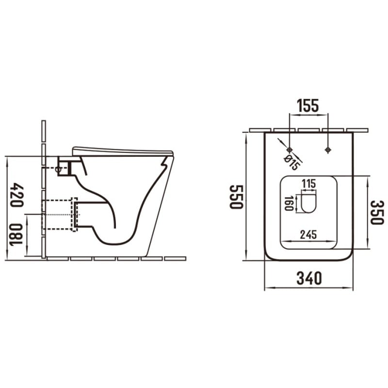 Mexen Cube miska wc stojąca Rimless z deską wolnoopadającą slim, duroplast, czarna mat - 32924085