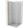 Mexen Pretoria tilt shower cabin 90 x 90 cm, transparent, gold - 852-090-090-50-00