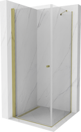 Mexen Pretoria cabine de douche pivotante 90 x 90 cm, transparent, or - 852-090-090-50-00