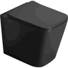 Mexen Cube WC-Schüssel stehend Rimless mit langsam schließendem Deckel slim, Duroplast, schwarz matt - 32924085