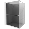 Mexen Kioto+ douchewand met plank Walk-in 100 x 200 cm, grafiet, chroom - 800-100-121-01-40