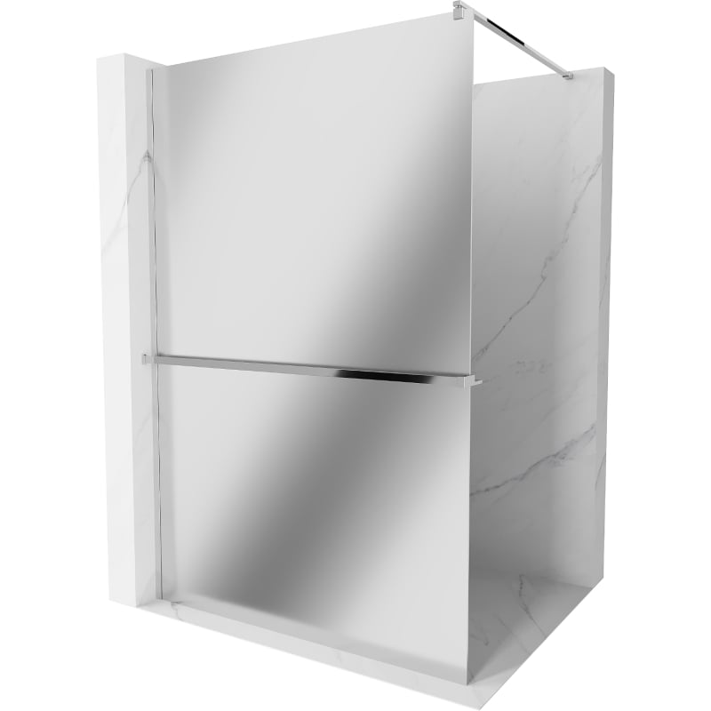 Mexen Kioto+ dušisein riiuliga Walk-in 90 x 200 cm, peegel, kroom - 800-090-121-01-50