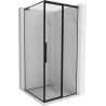 Mexen Rox L cabine de douche coulissante droite 100 x 100 cm, cadre noir, noir - 8C2L-100-100-70-70-P