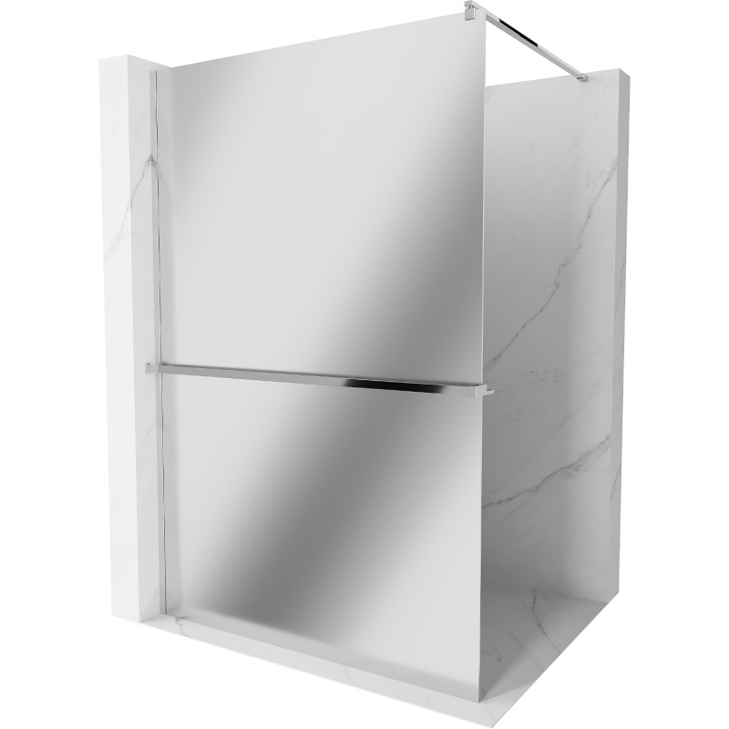 Mexen Kioto+ dušinurk riiuliga Walk-in 100 x 200 cm, peegel, kroom - 800-100-121-01-50